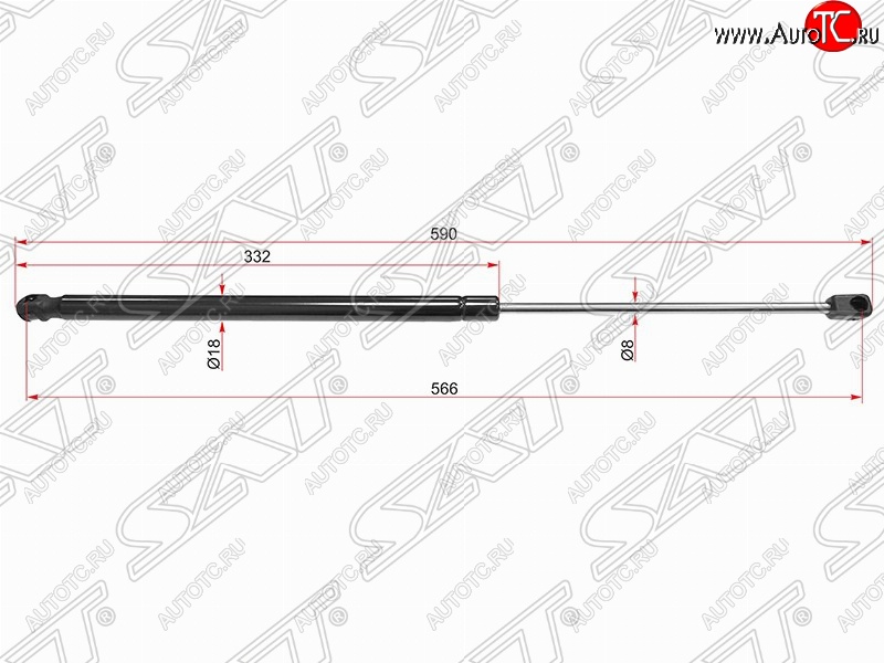 699 р. Упор крышки багажника SAT (газовый)  Hyundai I30  FD (2007-2010) хэтчбек дорестайлинг  с доставкой в г. Краснодар