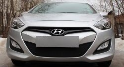 1 839 р. Сетка на бампер Russtal (черная) Hyundai I30 2 GD дорестайлинг универсал (2011-2015)  с доставкой в г. Краснодар. Увеличить фотографию 2