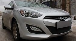 1 839 р. Сетка на бампер Russtal (черная) Hyundai I30 2 GD дорестайлинг универсал (2011-2015)  с доставкой в г. Краснодар. Увеличить фотографию 4