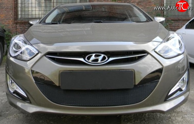 2 099 р. Сетка на бампер Russtal (черная) Hyundai I40 1 VF дорестайлинг седан (2011-2015)  с доставкой в г. Краснодар