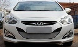 1 539 р. Защитная сетка на бампер Russtal (хром) Hyundai I40 1 VF дорестайлинг седан (2011-2015)  с доставкой в г. Краснодар. Увеличить фотографию 1