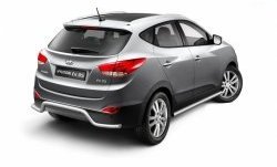 8 599 р. Защита порогов из круглой трубы диаметром 63 мм Petroil Tuning Hyundai IX35 LM дорестайлинг (2009-2013) (Нержавеющая полированная сталь)  с доставкой в г. Краснодар. Увеличить фотографию 2