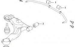 339 р. Полиуретановая втулка стабилизатора задней подвески Точка Опоры Hyundai Matrix 1 FC дорестайлинг (2001-2005)  с доставкой в г. Краснодар. Увеличить фотографию 2