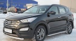 26 999 р. Широкая защита порогов SLITKOFF Hyundai Santa Fe DM дорестайлинг (2012-2016)  с доставкой в г. Краснодар. Увеличить фотографию 4