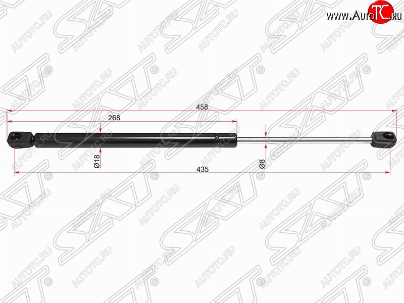 629 р. Упор крышки багажника SAT (на стекло)  Hyundai Santa Fe  SM (2000-2012)  с доставкой в г. Краснодар