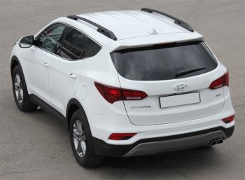 8 799 р. Комплект рейлингов АПС  Hyundai Santa Fe  DM (2012-2019) дорестайлинг, рестайлинг (Черные, без поперечин)  с доставкой в г. Краснодар. Увеличить фотографию 4