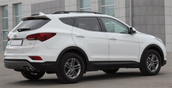 8 799 р. Комплект рейлингов АПС  Hyundai Santa Fe  DM (2012-2019) дорестайлинг, рестайлинг (Черные, без поперечин)  с доставкой в г. Краснодар. Увеличить фотографию 5