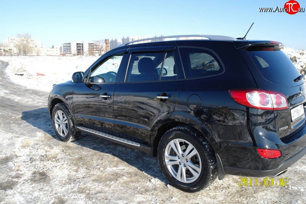 13 549 р. Пороги BMW Style Hyundai Santa Fe CM рестайлинг (2009-2012)  с доставкой в г. Краснодар