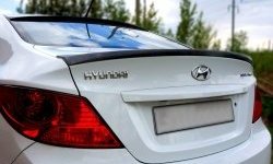 3 089 р. Козырёк на заднее стекло Драйв  Hyundai Solaris  RBr (2010-2017) седан дорестайлинг, седан рестайлинг (Неокрашенный)  с доставкой в г. Краснодар. Увеличить фотографию 3