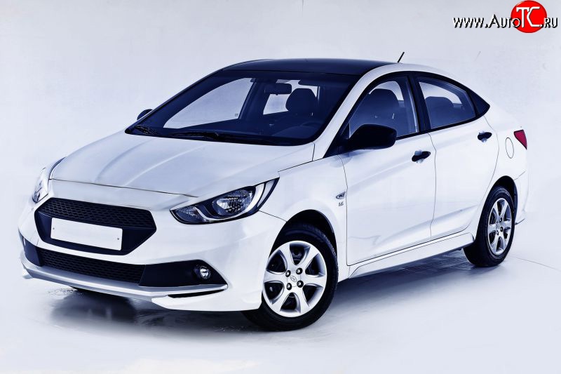 14 499 р. Передний бампер Sport  Hyundai Solaris  RBr (2010-2014) седан дорестайлинг, хэтчбэк дорестайлинг (Неокрашенный)  с доставкой в г. Краснодар