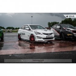 4 999 р. Пороги накладки TopKontur Design KIA Rio 3 QB дорестайлинг седан (2011-2015) (Неокрашенные)  с доставкой в г. Краснодар. Увеличить фотографию 3