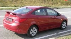 7 699 р. Спойлер Блиц  Hyundai Solaris  RBr (2010-2017) седан дорестайлинг, седан рестайлинг (Неокрашенный)  с доставкой в г. Краснодар. Увеличить фотографию 2