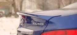 5 949 р. Лип спойлер SPORTEST Hyundai Solaris RBr седан дорестайлинг (2010-2014) (Неокрашенный)  с доставкой в г. Краснодар. Увеличить фотографию 2