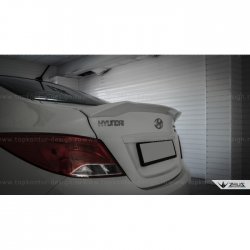 5 399 р. Лип спойлер Zeus  Hyundai Solaris  RBr (2010-2014) седан дорестайлинг (Неокрашенный)  с доставкой в г. Краснодар. Увеличить фотографию 7