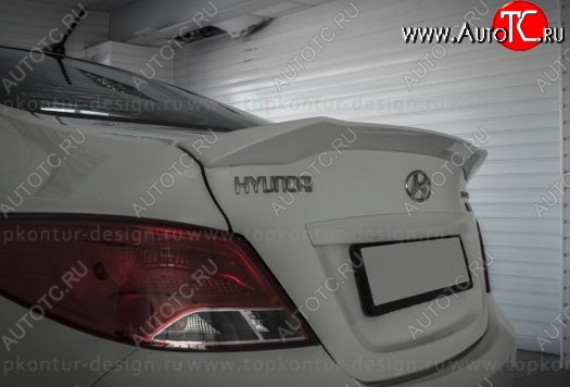 5 399 р. Лип спойлер Zeus  Hyundai Solaris  RBr (2010-2014) седан дорестайлинг (Неокрашенный)  с доставкой в г. Краснодар