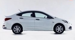 14 499 р. Задний бампер Sport  Hyundai Solaris  RBr (2010-2014) седан дорестайлинг (Неокрашенный)  с доставкой в г. Краснодар. Увеличить фотографию 5