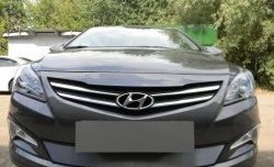 1 539 р. Сетка на бампер Russtal (хром)  Hyundai Solaris  RBr (2014-2017) седан рестайлинг  с доставкой в г. Краснодар. Увеличить фотографию 6