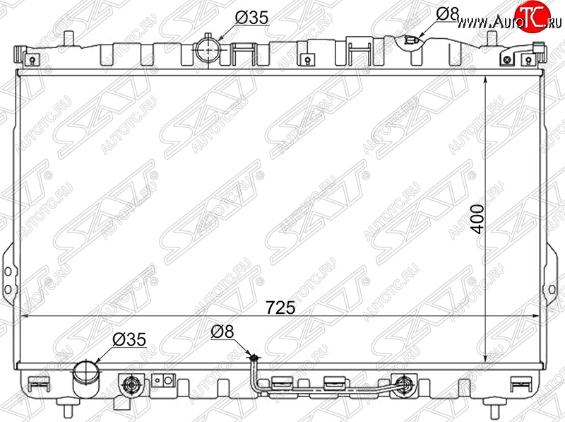 9 949 р. Радиатор двигателя SAT (пластинчатый, 2.0/2.0D/2.7, МКПП/АКПП)  Hyundai Trajet (1999-2008)  с доставкой в г. Краснодар