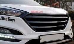 9 649 р. Решётка радиатора CT Hyundai Tucson LM (2010-2017) (Неокрашенная)  с доставкой в г. Краснодар. Увеличить фотографию 4