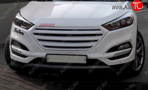 9 649 р. Решётка радиатора CT Hyundai Tucson LM (2010-2017) (Неокрашенная)  с доставкой в г. Краснодар