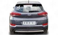 14 999 р. Защита заднего бампера (Ø75x42 мм, нержавейка) Russtal Hyundai Tucson TL дорестайлинг (2015-2018)  с доставкой в г. Краснодар. Увеличить фотографию 1