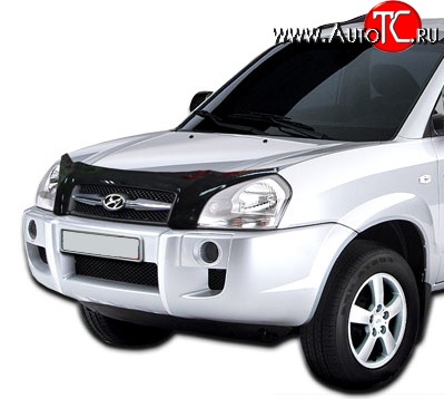 2 799 р. Дефлектор капота NovLine Hyundai Tucson JM (2004-2010)  с доставкой в г. Краснодар