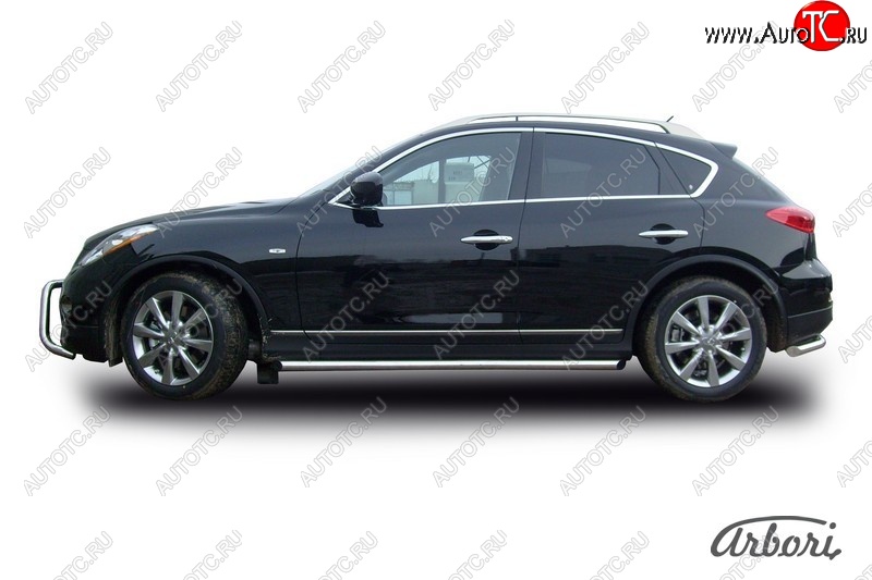 15 749 р. Защита штатных порогов Arbori (нержавейка, d57 mm). INFINITI EX35 J50 (2007-2013)  с доставкой в г. Краснодар