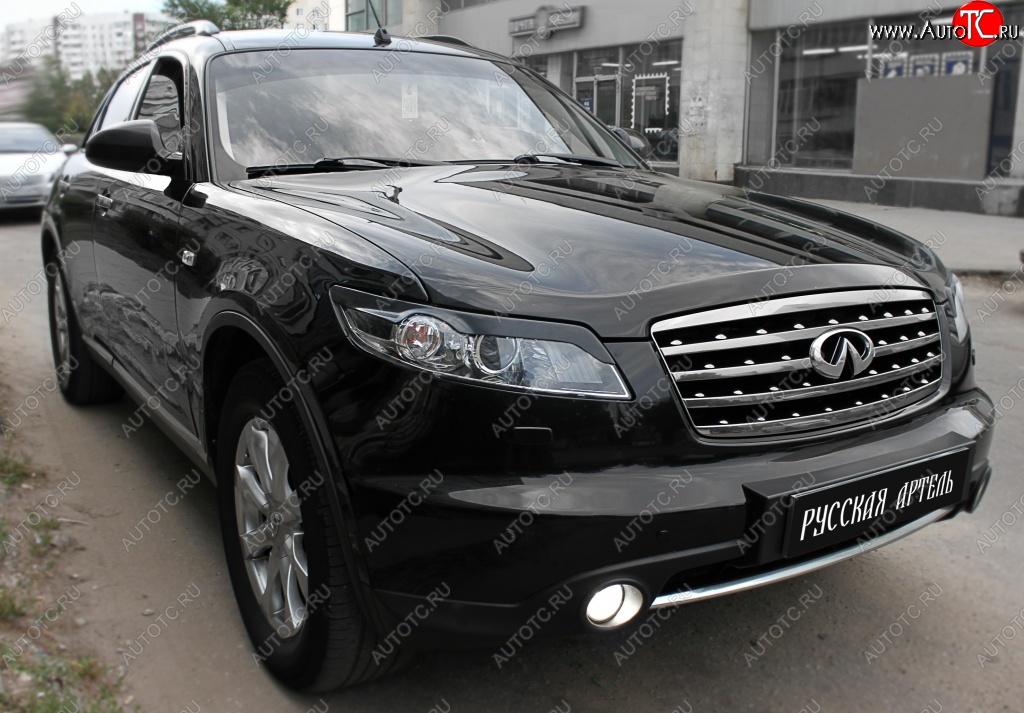 1 099 р. Реснички на фары RA  INFINITI FX35  S50 - FX45  S50 (Неокрашенные)  с доставкой в г. Краснодар