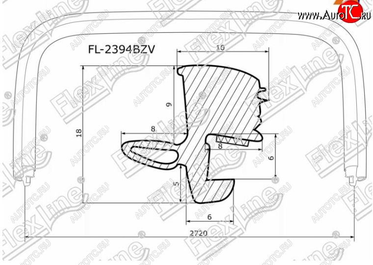 3 479 р. Молдинг лобового стекла FlexLine INFINITI FX45 S50 дорестайлинг (2002-2005)  с доставкой в г. Краснодар