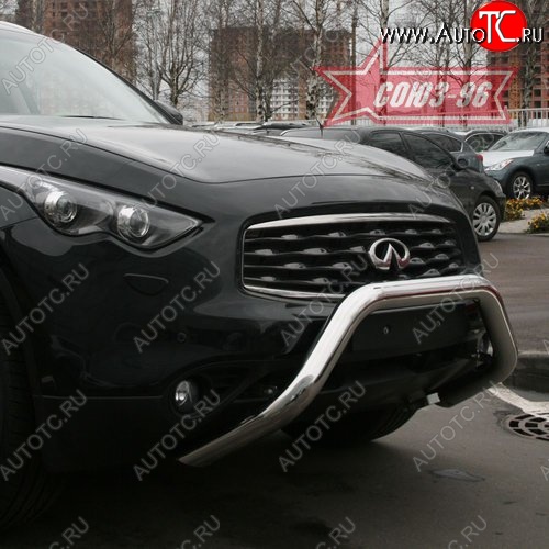 25 019 р. Защита переднего бампера Souz-96 (d76) INFINITI FX35 S51 дорестайлинг (2008-2011)  с доставкой в г. Краснодар