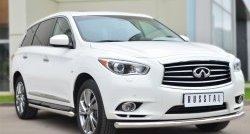 17 999 р. Одинарная защита переднего бампера диаметром 63 мм SLITKOFF  INFINITI JX35 (2012-2014)  с доставкой в г. Краснодар. Увеличить фотографию 4