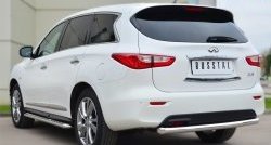 14 999 р. Одинарная защита заднего бампера из трубы диаметром 63 мм SLITKOFF  INFINITI JX35 (2012-2014)  с доставкой в г. Краснодар. Увеличить фотографию 4