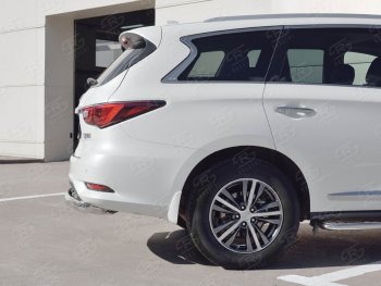 20 399 р. Одинарная защита заднего бампера из трубы диаметром 76 мм SLITKOFF INFINITI QX60 L50 рестайлинг (2016-2021)  с доставкой в г. Краснодар. Увеличить фотографию 3