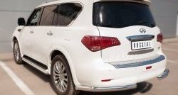 18 699 р. Защита заднего бампера (Ø76 мм уголки, нержавейка) SLITKOFF INFINITI QX80 Z62 1-ый рестайлинг (2014-2018)  с доставкой в г. Краснодар. Увеличить фотографию 4