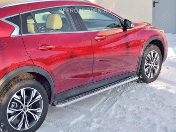 Порожки для ног (труба Ø42) SLITKOFF INFINITI (Инфинити) QX30 (КуХ30)  H15E (2016-2020) H15E