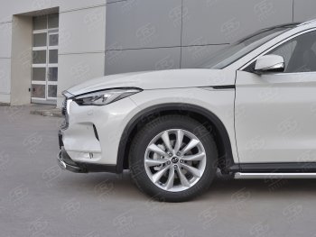 15 649 р. Защита переднего бампера (Ø75х42 дуга, нержавейка) Russtal INFINITI Qx50 J55 (2017-2022)  с доставкой в г. Краснодар. Увеличить фотографию 4