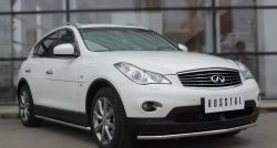 17 299 р. Одинарная защита переднего бампера из трубы диаметром 42 мм SLITKOFF  INFINITI Qx50  J50 (2013-2016) дорестайлинг  с доставкой в г. Краснодар. Увеличить фотографию 4