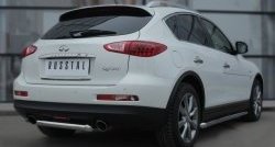 13 299 р. Защита порогов из круглой трубы диаметром 63 мм SLITKOFF  INFINITI Qx50  J50 (2013-2016) дорестайлинг  с доставкой в г. Краснодар. Увеличить фотографию 4