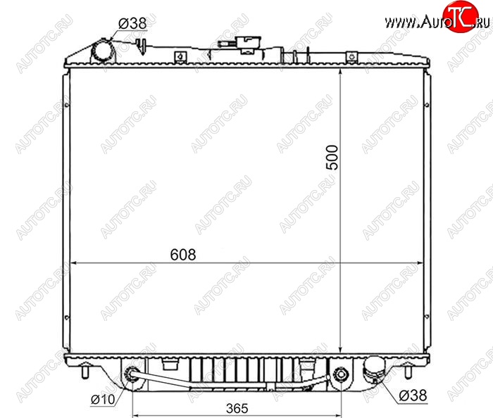 10 949 р. Радиатор двигателя (пластинчатый, АКПП) SAT Isuzu Bighorn UBS25GW,UBS69GW 5 дв. дорестайлинг (1991-1993)  с доставкой в г. Краснодар