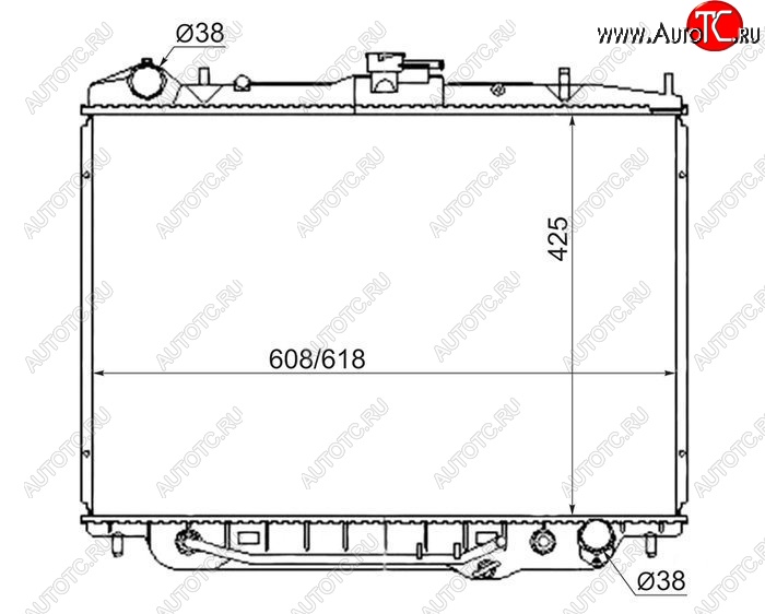 10 799 р. Радиатор двигателя (пластинчатый, 3.2, МКПП/АКПП) SAT Isuzu Bighorn UBS25GW,UBS69GW 5 дв. дорестайлинг (1991-1993)  с доставкой в г. Краснодар