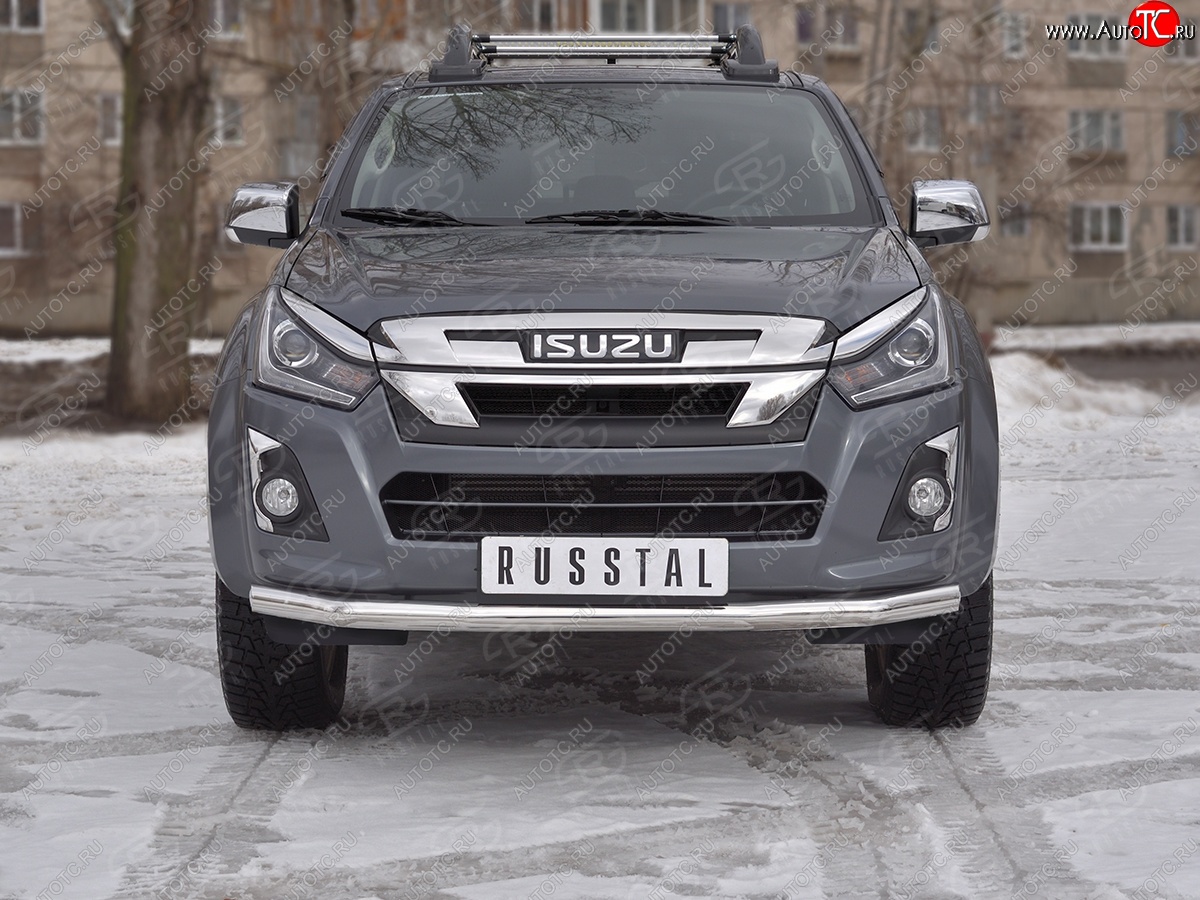 15 899 р. Защита переднего бампера (Ø 63 мм, нержавейка) SLITKOFF  Isuzu D-Max  RT85,TFR DoubleCab (2015-2021) рестайлинг  с доставкой в г. Краснодар