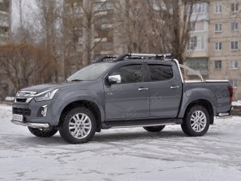 17 399 р. Защита переднего бампера (Ø 76 мм, нержавейка) SLITKOFF Isuzu D-Max RT85,TFR DoubleCab рестайлинг (2015-2021)  с доставкой в г. Краснодар. Увеличить фотографию 3