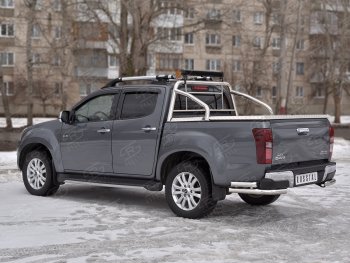 19 999 р. Защита заднего бампера (2 трубы Ø63 мм, нержавейка)  Isuzu D-Max  RT85,TFR DoubleCab (2015-2021) рестайлинг  с доставкой в г. Краснодар. Увеличить фотографию 3