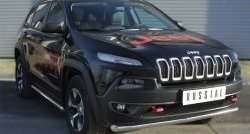 17 599 р. Одинарная защита переднего бампера (Trailhawk 63 мм) SLITKOFF  Jeep Cherokee  KL (2014-2017) дорестайлинг  с доставкой в г. Краснодар. Увеличить фотографию 2