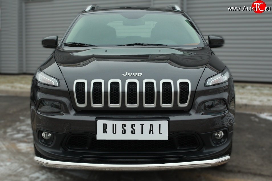 17 849 р. Одинарная защита переднего бампера диаметром 63 мм SLITKOFF  Jeep Cherokee  KL (2014-2017) дорестайлинг  с доставкой в г. Краснодар