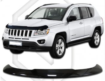 Дефлектор капота CA-Plastic Jeep (Джип) Compass (Компас)  MK (2011-2015) MK рестайлинг