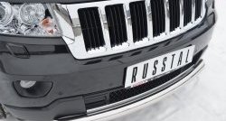 18 749 р. Одинарная защита переднего бампера диаметром 76 мм SLITKOFF  Jeep Grand Cherokee  WK2 (2010-2013) дорестайлинг  с доставкой в г. Краснодар. Увеличить фотографию 2