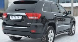 13 899 р. Одинарная защита заднего бампера из трубы диаметром 63 мм SLITKOFF  Jeep Grand Cherokee  WK2 (2010-2013) дорестайлинг  с доставкой в г. Краснодар. Увеличить фотографию 3