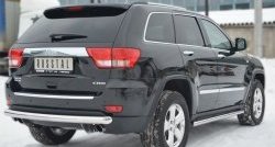 7 449 р. Одинарная защита заднего бампера из трубы диаметром 76 мм SLITKOFF  Jeep Grand Cherokee  WK2 (2010-2013) дорестайлинг  с доставкой в г. Краснодар. Увеличить фотографию 3