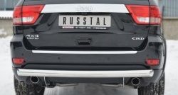 Одинарная защита заднего бампера из трубы диаметром 76 мм SLITKOFF Jeep (Джип) Grand Cherokee (Гран)  WK2 (2010-2013) WK2 дорестайлинг